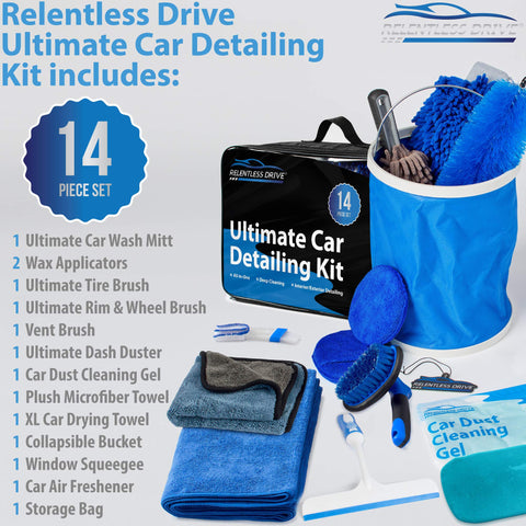  E EASTSTORM 24 PCS Car Cleaning Kit, Car Detailing Kit